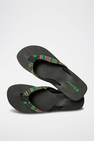Tongs - Vert et noir