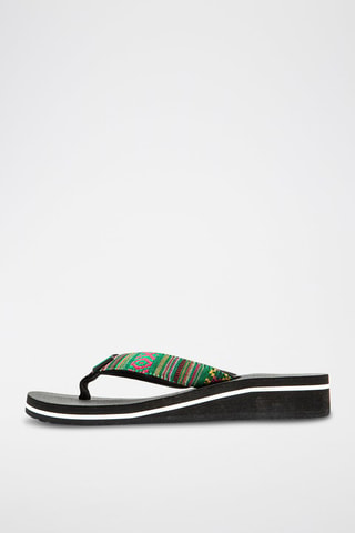 Tongs - Vert et noir