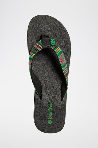 Tongs - Vert et noir