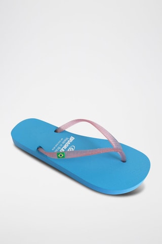 Tongs - 
Bleu et rose