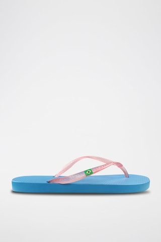 Tongs - 
Bleu et rose
