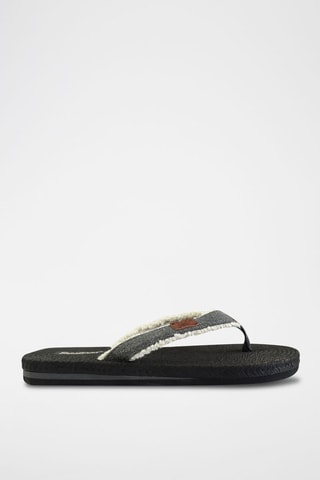 Tongs tressées - Noir