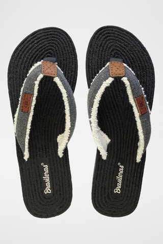 Tongs tressées - Noir