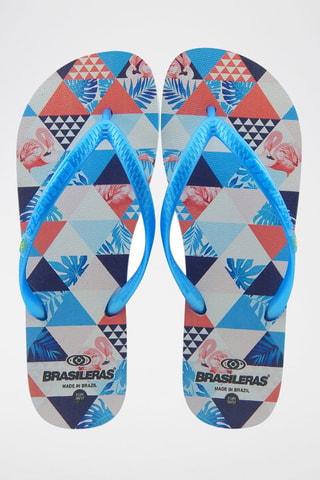 Tongs - Bleu et blanc