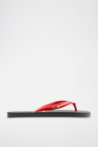 Tongs - 
Noir et rouge