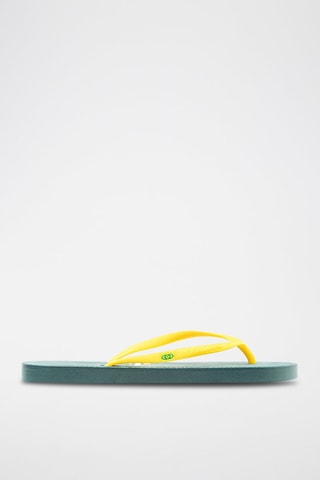 Tongs - 
Vert et jaune