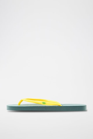 Tongs - 
Vert et jaune