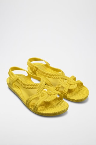 Sandales tressées - Jaune