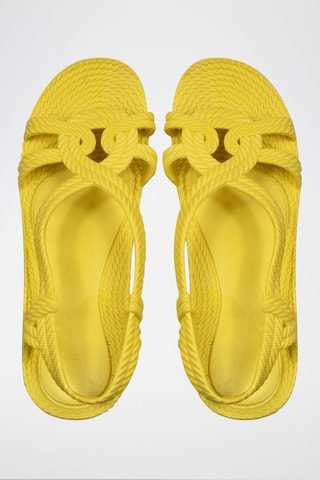 Sandales tressées - Jaune