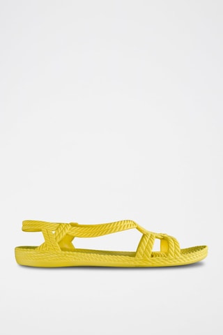 Sandales tressées - Jaune