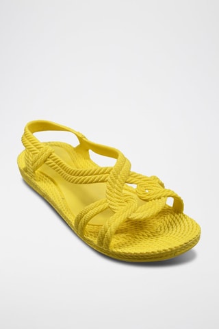 Sandales tressées - Jaune