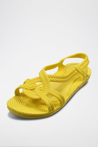 Sandales tressées - Jaune