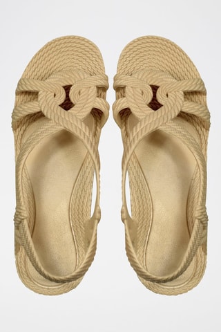 Sandales tressées - Beige