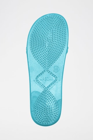 Sandales tressées - Turquoise
