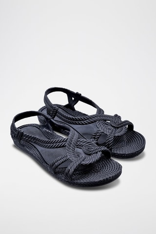 Sandales tressées - Bleu marine