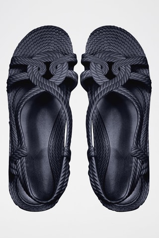 Sandales tressées - Bleu marine