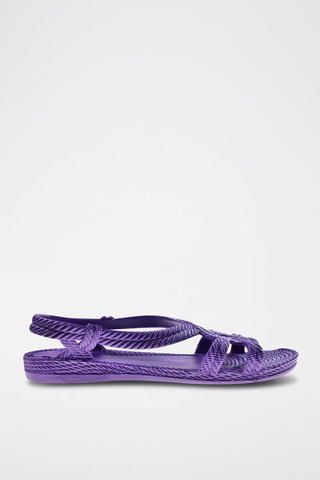Sandales tressées - Violet