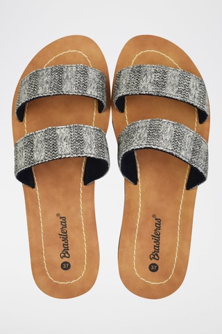 Mules - Gris et marron