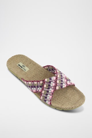 Mules en lin - Violet