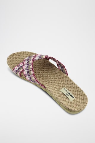 Mules en lin - Violet