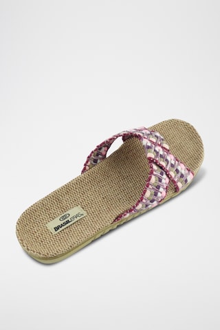 Mules en lin - Violet