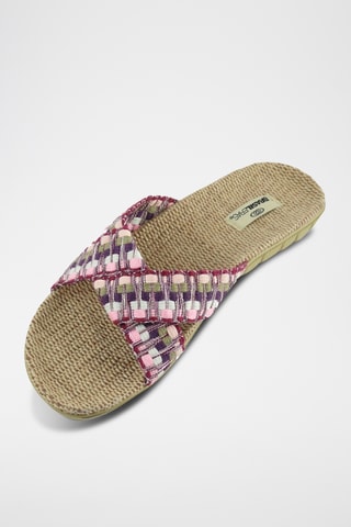 Mules en lin - Violet