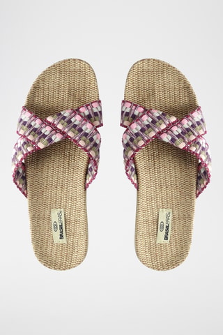 Mules en lin - Violet