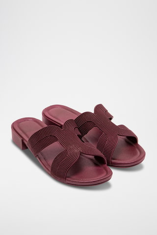 Mules à talons- Bordeaux