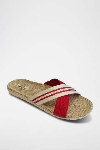 Mules - Rouge et beige