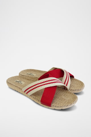 Mules - Rouge et beige