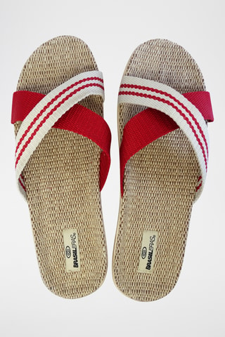 Mules - Rouge et beige