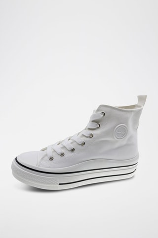 Tennis montantes plateformes - Blanc