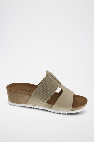 Mules compensées - Beige