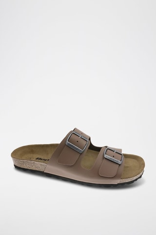 Mules en cuir - Marron