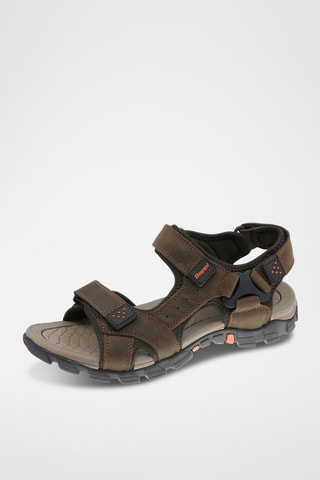 Sandales en cuir - Marron foncé