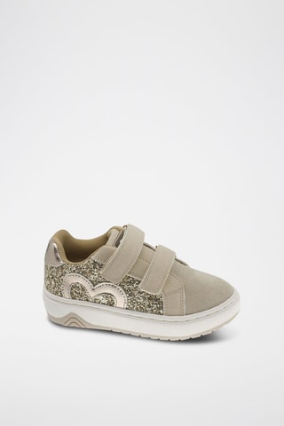 Baskets en nubuck - Doré et gris