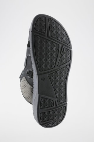 Mules en nubuck - Noir et gris