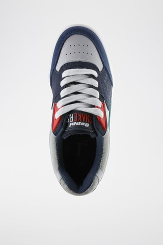 Baskets en cuir - Bleu marine