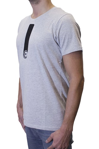 T-shirt Cinzento mesclado e preto