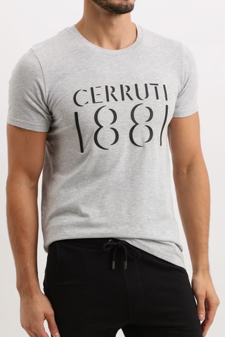 T-shirt Cinzento mesclado e preto