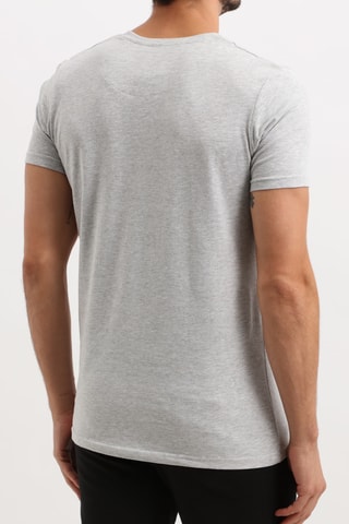 T-shirt Cinzento mesclado e preto