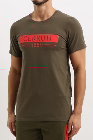 T-shirt Caqui e vermelho