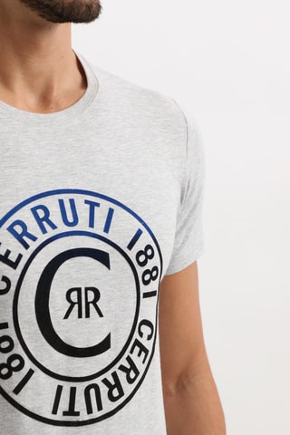 T-shirt Cinzento mesclado e preto