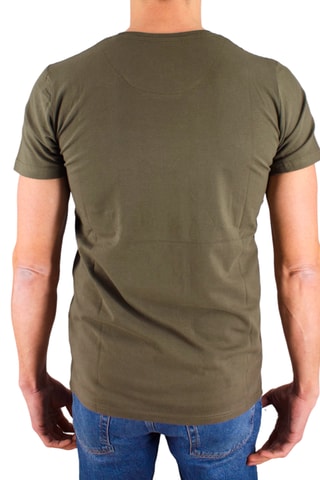 T-shirt Caqui e vermelho