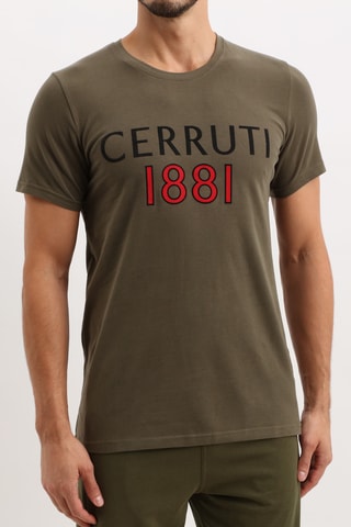 T-shirt Caqui e vermelho