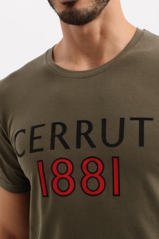 T-shirt Caqui e vermelho