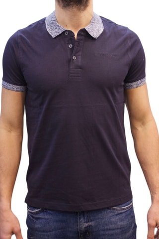 Polo regular - Azul-escuro