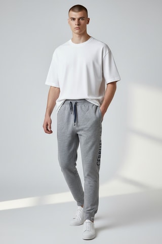 Calças de treino - Cinzento-claro mesclado
