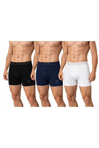 3 boxers - Preto e branco - Bill Tornade