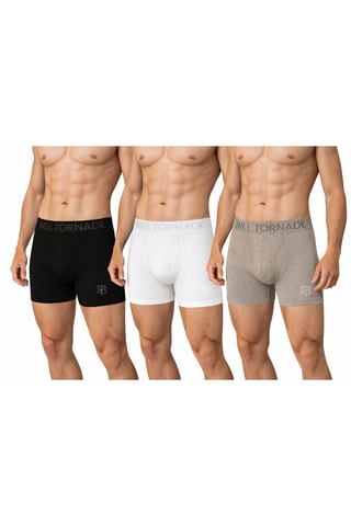 3 boxers - Preto, branco e cinzento-claro mesclado